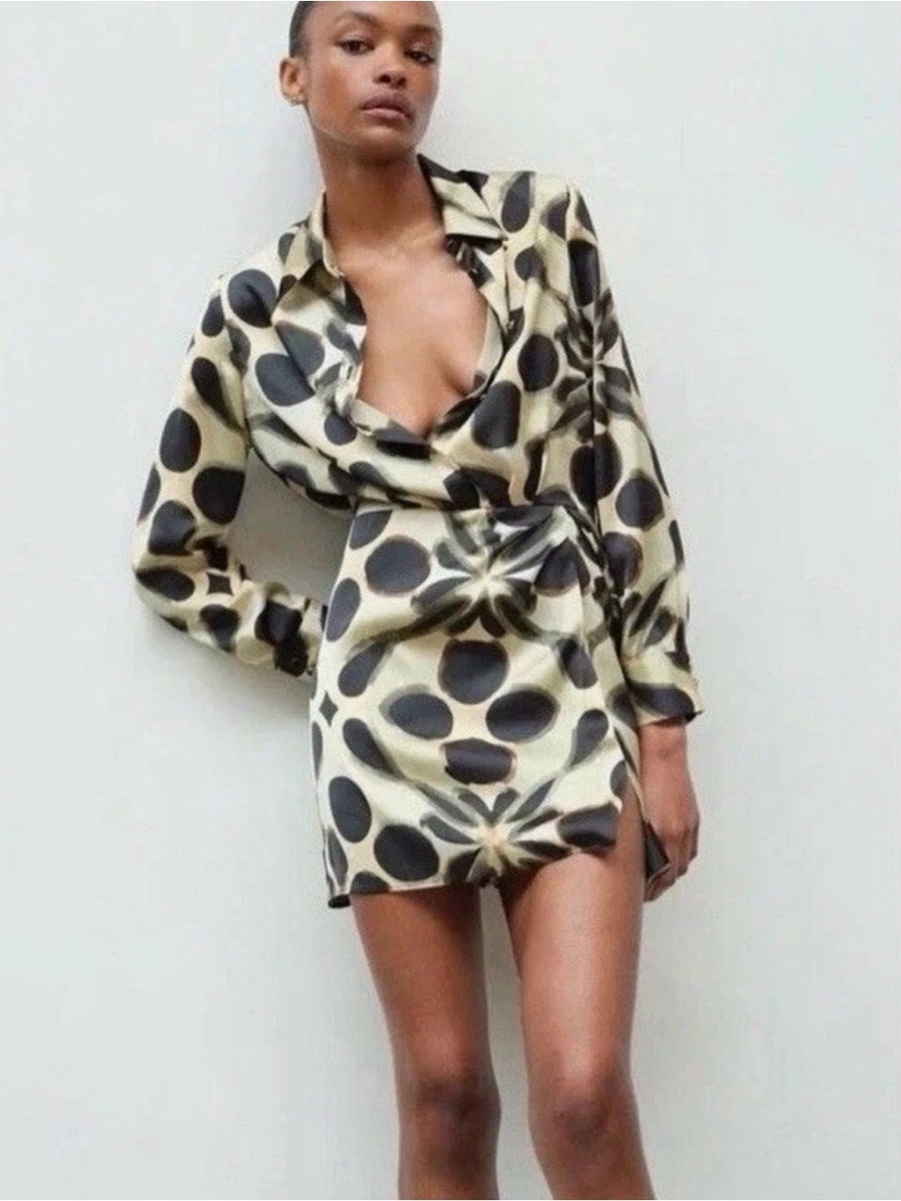ZARA Satin Dress Front Buttons NWT ❗️Ref:2829/145/330